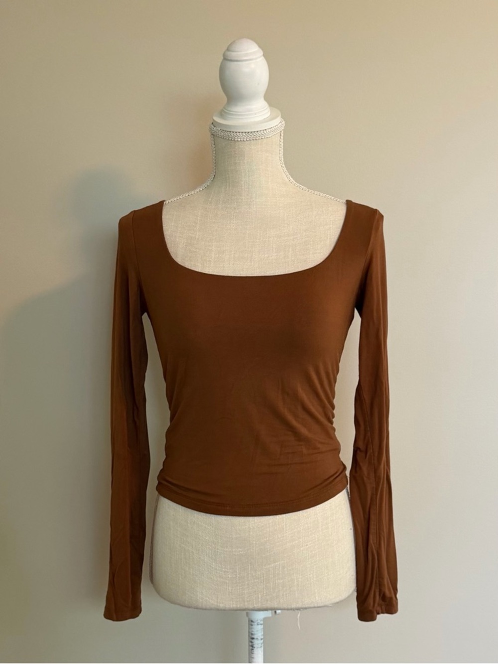 Brown Long Sleeve Top